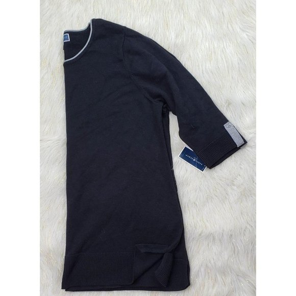 Karen Scott Contrast Trim Crewneck Sweater - Picture 3 of 4